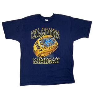Vintage Pro Player U of M '97 Nat Champions Ring T Shirt - Men's XXL